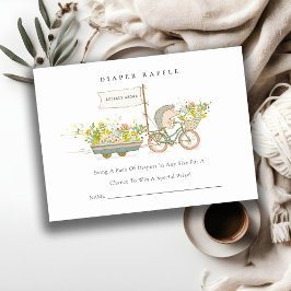 Cartão De Informações Chá de fraldas de Fralda de porco criado localment