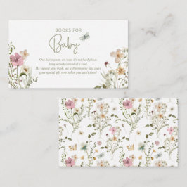 Cartão De Informações Chá de fraldas de Garota de Solicitação de Livro d