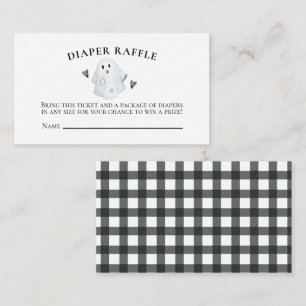 Cartão De Informações Chá de fraldas de Halloween Pequena Fralda de Boo