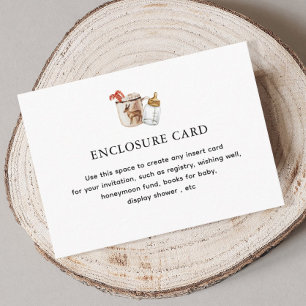 Cartão De Informações Chá de fraldas de inverno de chocolate quente pers