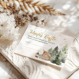 Cartão De Informações Chá de fraldas de inverno para veados russos frios