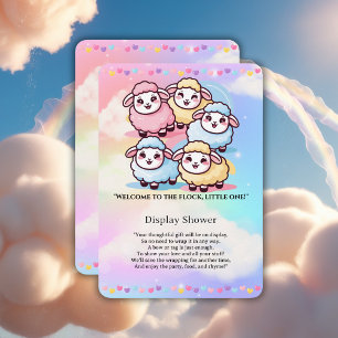 Cartão De Informações Chá de fraldas de Lâmpada Kawaii Cute