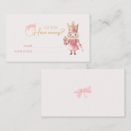 Cartão De Informações Chá de fraldas De Natal Nutcracker Adivinha Quanto