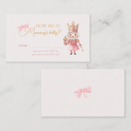 Cartão De Informações Chá de fraldas De Natal Nutcracker Como Grande É A