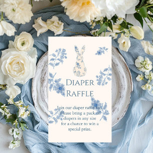 Cartão De Informações Chá de fraldas de Páscoa azul