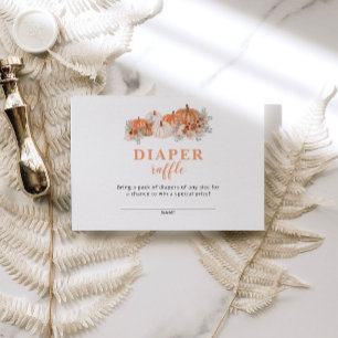 Cartão De Informações Chá de fraldas de Pumpkin de Chá de fraldas de Que