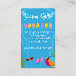 Cartão De Informações Chá de fraldas de Raffle de Fralda Neutro de Parte