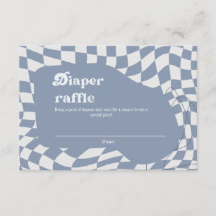 Cartão De Informações Chá de fraldas de Raffle na Fralda Retroativa do G