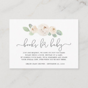 Cartão De Informações Chá de fraldas de Solicitação de Livro Botânico de