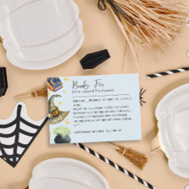 Cartão De Informações Chá de fraldas de Solicitação de Livro do Menino d