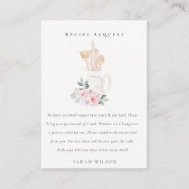 Cartão De Informações Chá de fraldas de Solicitação de Receita Floral do