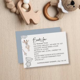 Cartão De Informações Chá de fraldas de Solicitação do Livro de Bebês Br