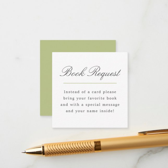 Cartão De Informações Chá de fraldas de Solicitação do Livro do Grande M (Frente/Verso In Situ)