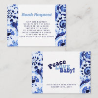 Chá de fraldas de solicitação Tie Dye Blue Shibori