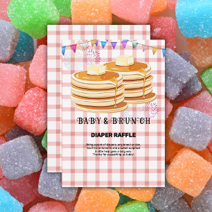 Cartão De Informações Chá de fraldas de Soufa Festiva de Bebê e Brunch