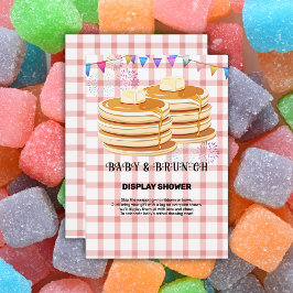 Cartão De Informações Chá de fraldas de Soufa Festiva de Bebê e Brunch