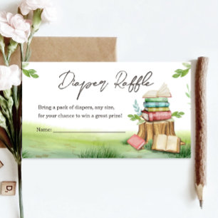 Cartão De Informações Chá de fraldas de Storybook Novo Capítulo Fralda R