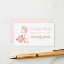 Cartão De Informações Chá de fraldas de Urso de Teddy