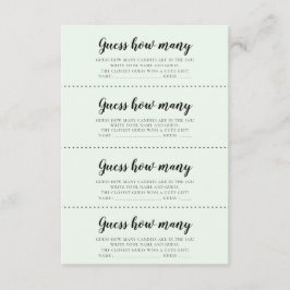 Cartão De Informações Chá de fraldas de ursos bonitos adivinha quantos c