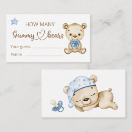 Cartão De Informações Chá de fraldas do Bear Boy Bear Bear