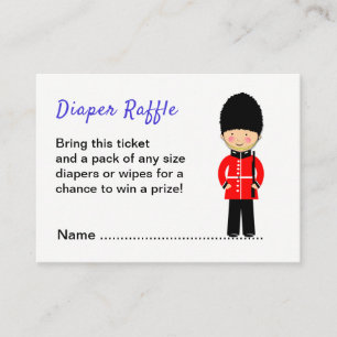 Cartão De Informações Chá de fraldas do Tema de London Union Jack