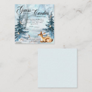 Cartão De Informações Chá de fraldas do Woodland Boy adivinha canções no