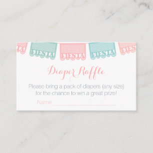 Cartão De Informações Chá de fraldas Fiesta Mexicano Traga Um Livro