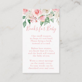 Cartão De Informações Chá de fraldas Floral Pálido Peach