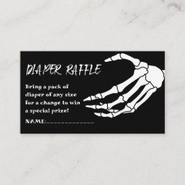 Cartão De Informações Chá de fraldas Halloween Fralda Raffle