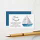 Cartão De Informações Chá de fraldas Náutico de Barco de Cores Aquáticas (Frente/Verso In Situ)