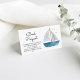 Cartão De Informações Chá de fraldas Náutico de Barco de Cores Aquáticas (Criador carregado)