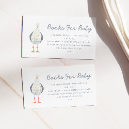 Cartão De Informações Chá de fraldas Náutico de Casca Curta