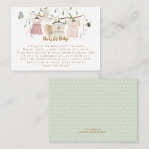 Cartão De Informações Chá de fraldas Rosa Da Lista De Linhagem Da Menina