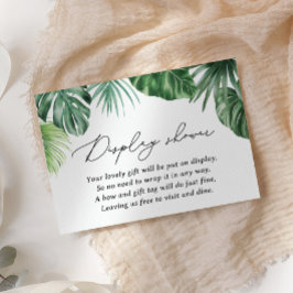 Cartão De Informações Chá de fraldas Safari - Chá de tela verde