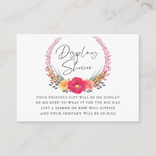 Cartão De Informações Chá de fraldas Safari Floral Chá