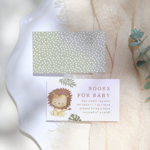 Cartão De Informações Chá de fraldas Selvagem de Animais Safari