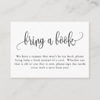 Chá de fraldas Traga uma Solicitação de Livro