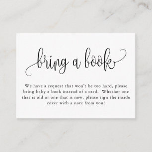 Cartão De Informações Chá de fraldas Traga uma Solicitação de Livro