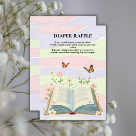 Cartão De Informações Chá de fraldas Whimsical Storybook