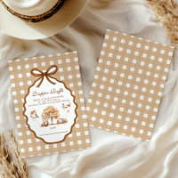 Chá de fraldas Woodland Gingham Diapper Raffle