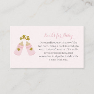 Cartão De Informações Chá de Garota de Garrafas Rosa