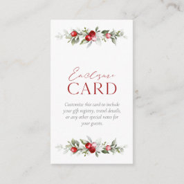 Cartão De Informações Chá de Noiva de Frutas do Inverno