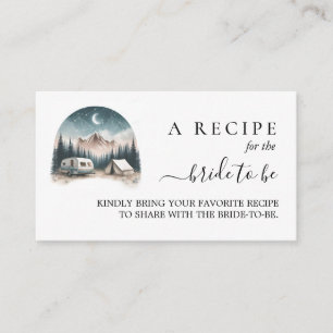 Cartão De Informações Chá de panela de acampamento de incêndio na árvore