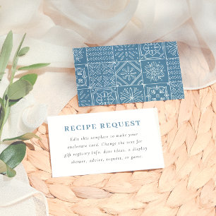 Cartão De Informações Chá de panela de Azulejos Whimsic Italiano