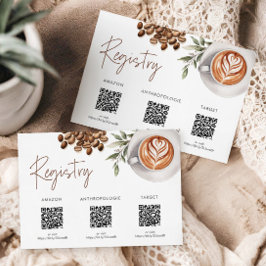 Cartão De Informações Chá de panela de café - O amor está criando o regi