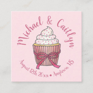 Cartão De Informações Chá de panela de Casamento Sprinkles Arco Rosa