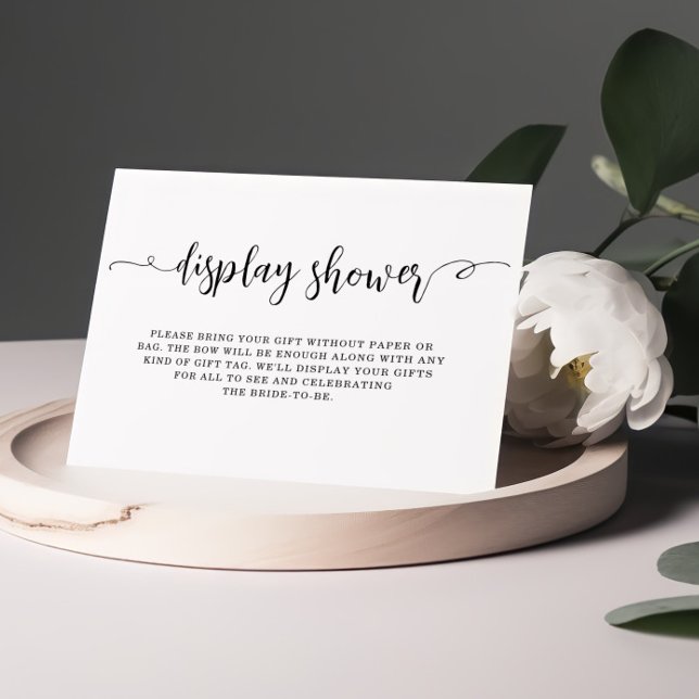 Cartão De Informações Chá de panela de Chá de exibição simples (Criador carregado)