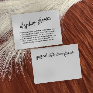 Cartão De Informações Chá de panela de Exibição de Script Casual Sem Que