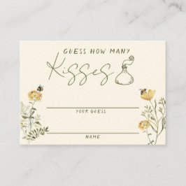 Cartão De Informações Chá de panela De Flor Selvagem Adivinha Quantos Be