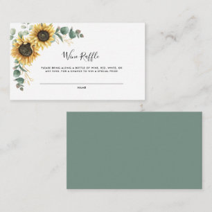 Cartão De Informações Chá de panela de girassol floral